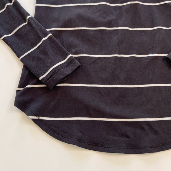 Ivivva by Lululemon Hanover Stripe White Black Mindful Moment Top Girls Size 8 - Picture 5 of 13